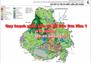 Quy hoạch Khu 1 khu đô thị Sóc Sơn với diện tích gần 630ha