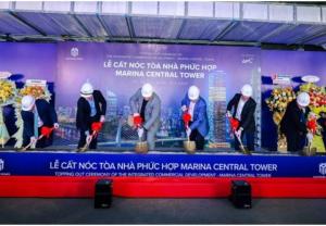 Masterise Homes chính thức cất nóc tòa tháp thương mại Marina Central Tower